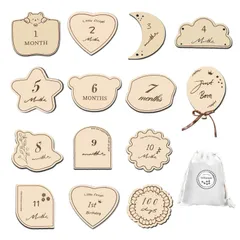 【迅速発送】lollipopk 月齢フォト 天然木製 レターバナー マンスリーカード ニューボーンフォト 記念日フォト 成長記録 出産祝い 撮影用 寝相アート 月齢フォトグッズ ベビー用品 新生児 赤ちゃん (14)