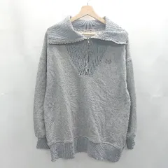 ◇ Θ NICE CLAUP フロントジッパー 長袖 トレーナー スウェット プルオーバー サイズ 表記なし グレー系 レディース E  【1502030047714】