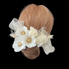 大人気　袴　小学生　大学生　ha146 髪飾り　卒業式　かすみ草　成人式