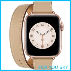 【在庫処分】アップルウォッチ バンド コンパチブル apple watch バンド レディース レザー 本革 2重巻き 細い iWatch Ultra2/Ultra Series 9/8/7/6/5/4/3/2/1/SE/SE2全機種対応 交換ベルト男女兼用