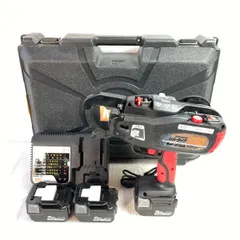 ＊＊MAX マックス 14.4V 鉄筋結束機 リバータイア (バッテリ3個・充電器・ケース付） RB-519A ブラック×レッドのサムネイル