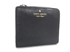 kate spade ケイトスペード WLRU5471 レザー 二つ折り 財布 ウォレット 小銭入れ 札入れ レディース ブラック系 DD5023