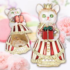 EX622 ルル・キャンディ（プリンセスパーティ） ジュエリーボックス 仔猫 ねこ ネコ リングピロー付き お母さん アクセサリーケース リングケース 宝石箱 ギフト 誕生日プレゼント ギフトボックス入り PICALS ピカルス ピィアース クリスマス・ルル