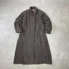値下げ★美品ヒロコビス ロングコート　インナー付　裏地付　シャーリング　フリル襟 値下げ☆美品ヒロコビス ロングコート インナー付 裏地付