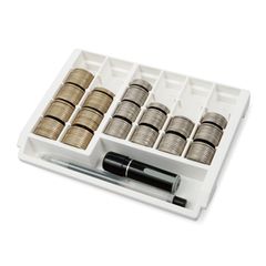 CX-2000 500円専用 100円 硬貨収納 ホワイト イベント特化型コイントレー コインカウンター カール事務器(CARL)