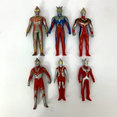 バンダイ BANDAI ウルトラマンティガ ゾフィー ウルトラマンゼロ 他 ソフビ フィギュア 全6体 まとめ ※長期保管