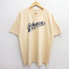 XL/古着 半袖 ビンテージ Tシャツ メンズ 00s Ithaca ラクロス 大きいサイズ コットン クルーネック 黄 イエロー 25jun06 中古