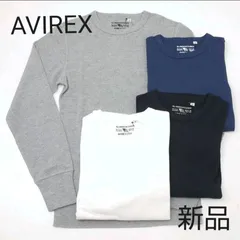 AVIREX ネイビー デイリー サーマル長袖Tシャツ クルー 送料無料