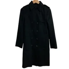 美品 Theory セオリー カシミヤ100％ ダブルブレスト ロングコート Sサイズ ブラック レディース 古着 中古 USED
