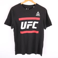 リーボック 半袖Ｔシャツ トップス UFC コットンT スポーツウエア 大きいサイズ メンズ XLサイズ ブラック Reebok 【中古】