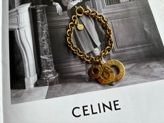 CELINE 3連サークルロゴ ブレスレット