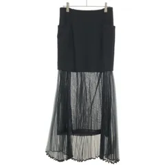 TOGA ARCHIVES トーガアーカイブス 15SS High twist smooth Skirt ドッキングプリーツスカート TA51-JG089 ブラック 38のサムネイル