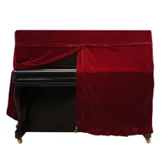 【在庫処分】5色の流行の直立した完全なピアノの塵カバー完全なピアノカバー