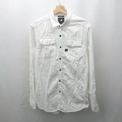 ◇ ⊇ G-STAR RAW ジースターロー 長袖 シャツ サイズM ホワイト系 メンズ E  【1506190005904】
