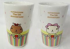 [중고] 머그컵·탕만(캐릭터) 카피바라씨 도자기 텀블러(화이트) [이치반쿠지 카피바라씨~The 5th Anniversary~] G상