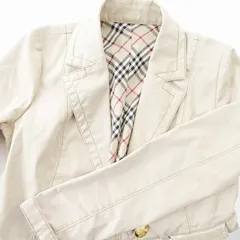 バーバリーブルーレーベル BURBERRY BLUE LABEL テーラードジャケット ブレザー ノバチェック裏地 ベージュ 38 0424 ■GY14のサムネイル