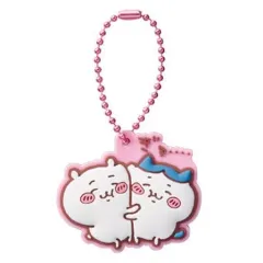 【中古】食玩 キーホルダー ちいかわ＆ハチワレ(ハグ) 「ちいかわぷっくりラバマスグミ」