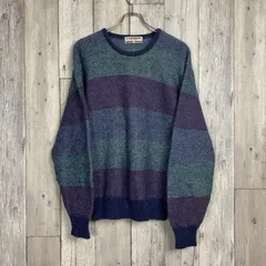 【 OLD McGREGOR 90s マックレガー 】ミドルゲージ ボーダー ニット セーター L