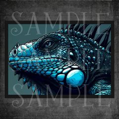 【I3】イグアナ A4 ポスター / アートポスター