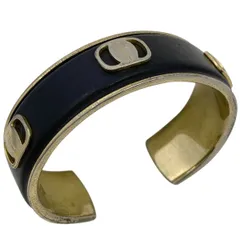 サルヴァトーレフェラガモ Salvatore Ferragamo ヴァラ バングル 腕輪 バングル GP レザー ゴールド ブラック レディース 【中古】のサムネイル