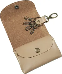 本革幸房 キーケース メンズ レザーソムリエ監修／整理収納アドバイザー監修 キーホルダー 小銭入れ レディース ベージュ( (10)ベージュ)