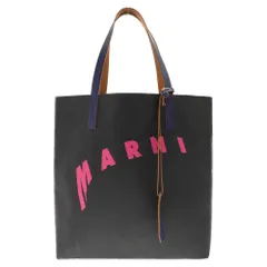 MARNI (マルニ) 21SS ロゴプリント ペーパーバッグ ハンドバッグ トートバッグ ブラック SHMPQ10A07のサムネイル