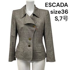超美品 ESCADA SPORT テーラード ジャケット ダブル 麻混 黒 L - メルカリ