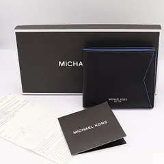 良品 箱付 マイケルコース 折り財布 カードポケット×8 黒 NKG