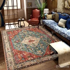 豪華な総刺繍 シルク ヴィンテージラグ 鳥と植物デザイン J17