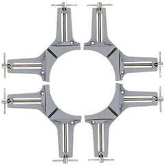 アルミコーナークランプ 70mm 4個組_単品 高儀 GISUKE アルミ コーナー クランプ 70mm 4個組 90度 直角 木工定規 直角定規 直角クランプ DIY 工具 額縁 パネル 木工 釘打ち 溶接 接着 接続 固定