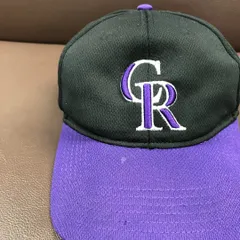 MLB コロラドロッキーズ　ベースボールキャップ　メンズサイズフリー　黒　紫