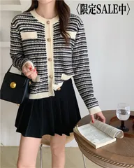 数量限定【レトロツイード風ニットカーディガン】ホワイト系 上品クラシカル レディース 韓国風コーデ ゴールドボタンカーディガン クラシカルコーデ ガーリー ニットトップス あったかおしゃれ カジュアルフェミニン着回し