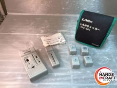 ▼【現状品】ジェフコム LANチェッカー 配線・導通ターミナル、ケース付き LNC-200 JECOM【中古品】