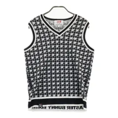 サイズ：1 MASTER BUNNY EDITION マスターバニーエディション  Vネック ニットベスト 千鳥格子柄 ブラック系 [240101426653] ゴルフウェア レディース ストスト