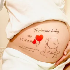 【新品】 後ろ向き赤ちゃん風船 マタニティフォト シール 誰でも自宅で簡単マタニティフォト 0