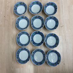中古　和皿　料亭　お刺身サラダ　腰のあるお皿　12皿セット