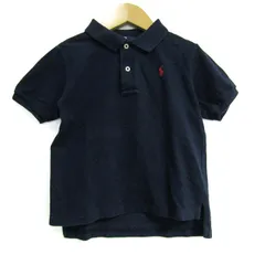 ポロバイラルフローレン ポロシャツ トップス 半袖 ポニーロゴ キッズ 男の子用 3/3Tサイズ ネイビー Polo by Ralph Lauren 【中古】