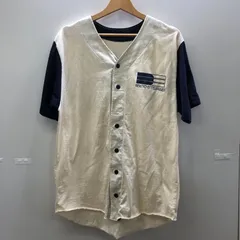Champion/チャンピオン ベースボールシャツ プリント 半袖 メンズ アイボリー