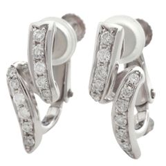 【本物保証】 新品同様 ニナリッチ NINA RICCI 約3.2g イヤリング K18WG K14WG メレダイヤモンド 0.10ct×2 ホワイトゴールド