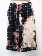 Y's ワイズ YD-P06-013 21SS SMOKE BLEACH CHECK サルエルパンツ　美品