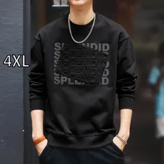 [4XL  ]秋冬 コーデ メンズ  服 シンプル ファッション オシャレ 大人 かっこいい 大きいサイズ ストリート 紳士服  ハイエンド アメリカン レトロ レター スタンプ 長袖 スウェットシャツ トップス 