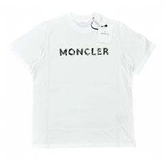 新品 MONCLER グラフィック レタリング ロゴ プリント Tシャツ ホワイト