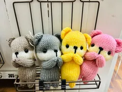 あみぐるみ　ふわっこくまちゃん　　棒編み