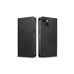 iPhone15 ケース いPhone15 ケース アイフォン15 ケース スマホケース 手帳型 携帯カバー レザー 耐衝撃 軽量 着脱しやすい 放熱性 マグネット式 カード収納 スタンド機能ケース15 対応 360度保護 PinLiSheng (ブラック 1