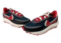 ナイキ NIKE 21年製 × SACAI サカイ × UNDERCOVER アンダーカバー LDWAFFLE SU ワッフル ローカット シューズ 赤 黒 DJ4877-300 メンズ靴 スニーカー ブラック 28cm 104S-795