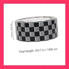 【スタッフおすすめ！】SAFIGLE 1 ロール 黒と白のチェック柄のテープ 郵送用テープ 配送用テープ パッケージ用のガムテープ 市松模様のテープ シールテープ テープを届ける 梱包材 郵便箱の梱包テープ 配送用品