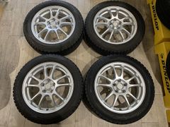 【2503058】スタッドレス BRIDGESTONE ECO FORME SE-10 16インチ 5.5J +39 PCD100 5H + DUNLOP WINTER MAXX WM02 175/60R16 2021年 7.5mm 8mm ラクティス 等