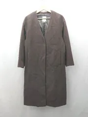 ◇ ⊇ LEPSIM 無地 長袖 ロングコート サイズF ブラウン系 レディース E  【1506190012704】