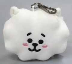 [중고] 키홀더 마스코트(남성) RJ(진) 페이스 인형 키링 [BT21]