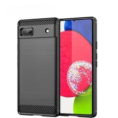 Google Pixel7a ケース 炭素繊維 ケース グーグルピクセル7A ケース カバー TPU素材 薄型 衝撃吸収 柔らかい手触り 全面保護 Google Pixel7a スマホケース (ブラック)